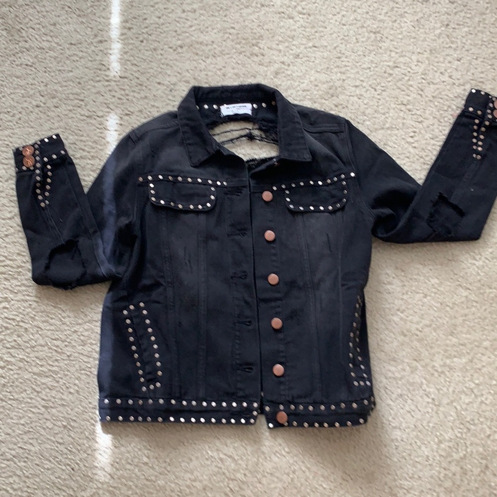 OneTeaspoon Black Jean Cutout Jacket